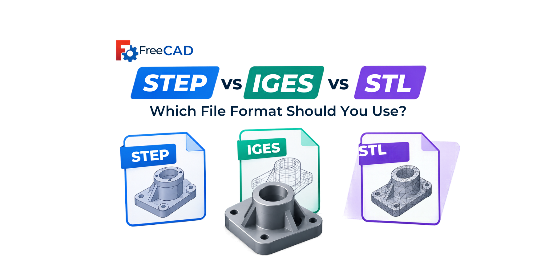 FreeCAD STEP vs IGES vs STL: Which File Format Should You Use?